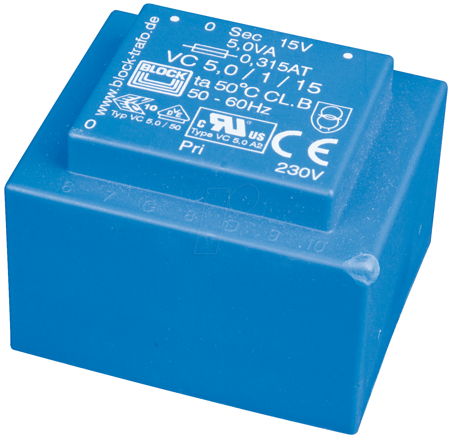 EI 42/14,8 109 - Printtrafo, 5 VA, 9 V, 556 mA, RM 25 mm von BLOCK TRANSFORMATOREN