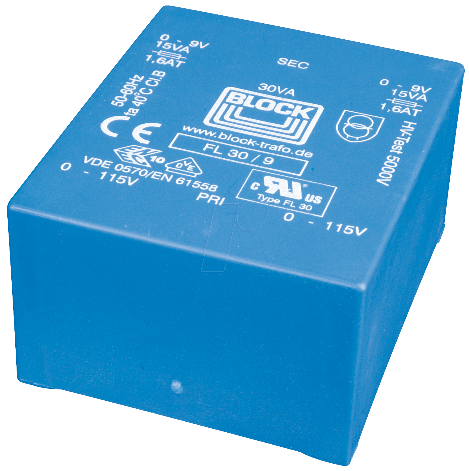 UI 39/21 206 - Trafo 30VA, 2x 6V, 2x 2500mA von BLOCK TRANSFORMATOREN