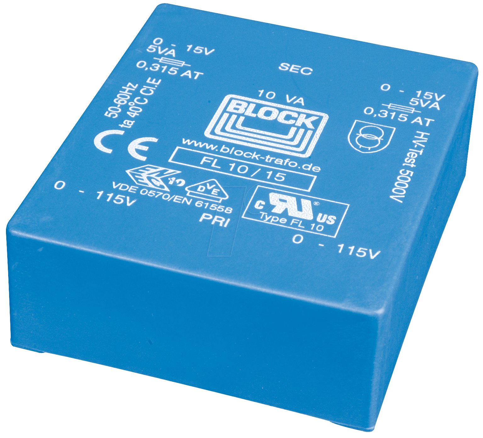 UI 39/8 212 - Trafo 10VA, 2x 12V, 2x 416mA UI 39/8 212 - Trafo 10VA, 2x 12V, 2x 416mA von BLOCK TRANSFORMATOREN