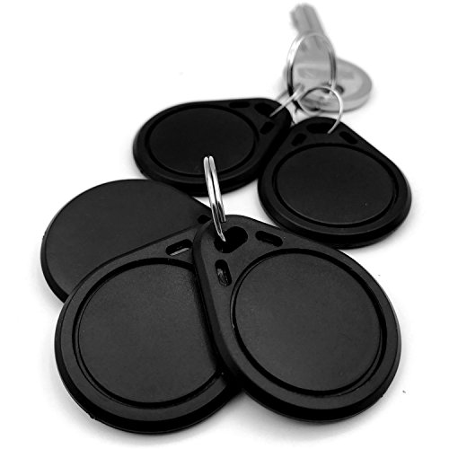 NFC Tags (5 Stück) I NTAG215 Chip I 540 Byte Speicher I Schlüssel-Anhänger kompatibel mit Apple iPhone Kurzbefehle iOS App Homekit I Android Smartphone Apps I Amiibo TagMo I NTAG Chip RFID Tag von BLOCKARD