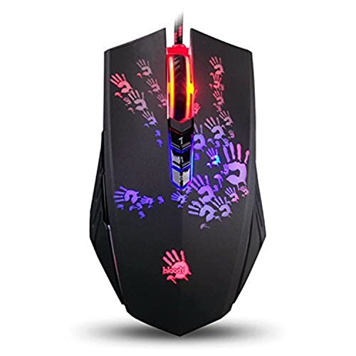 Gaming Mouse, Bloody A60 black Neon Infrared-Micro switch Adjustable 4,000CPI with Advanced weapon tuning & macro setting, Light Strike Fastest Response Less than 1ms, Fastest Response PC Game Mouse by BLOODY von BLOODY