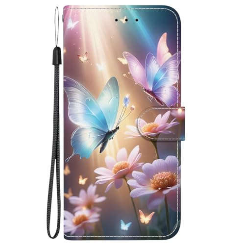 BLOTECH Case PU Leder für Nokia 7.2 Brieftasche Glitzerschmetterlingsblume Flip Motive Schutz Stand Phone Case mit 3 Card Slot Kartenhalter + Magnetknopf Handytasche für Nokia 7.2 BLOTECH Case PU Leder für Nokia 7.2 Brieftasche Glitzerschmetterlingsblume Flip Motive Schutz Stand Phone Case mit 3 Card Slot Kartenhalter + Magnetknopf Handytasche für Nokia 7.2 von BLOTECH