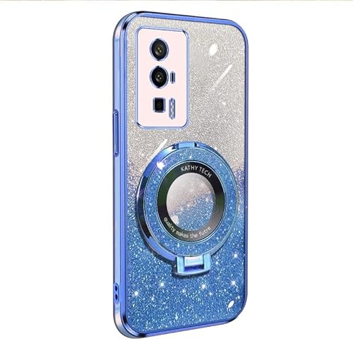BLOTECH Glitter Cover for Redmi K60/Redmi K60 Pro Hülle Weiche TPU Abdeckung Glitzer Papier 3 in 1 Hybrid Hülle mit 360°drehbar Kickstand Finger Griff Halter Hülle für Redmi K60/Redmi K60 Pro - Blau BLOTECH Glitter Cover for Redmi K60/Redmi K60 Pro Hülle Weiche TPU Abdeckung Glitzer Papier 3 in 1 Hybrid Hülle mit 360°drehbar Kickstand Finger Griff Halter Hülle für Redmi K60/Redmi K60 Pro - Blau von BLOTECH