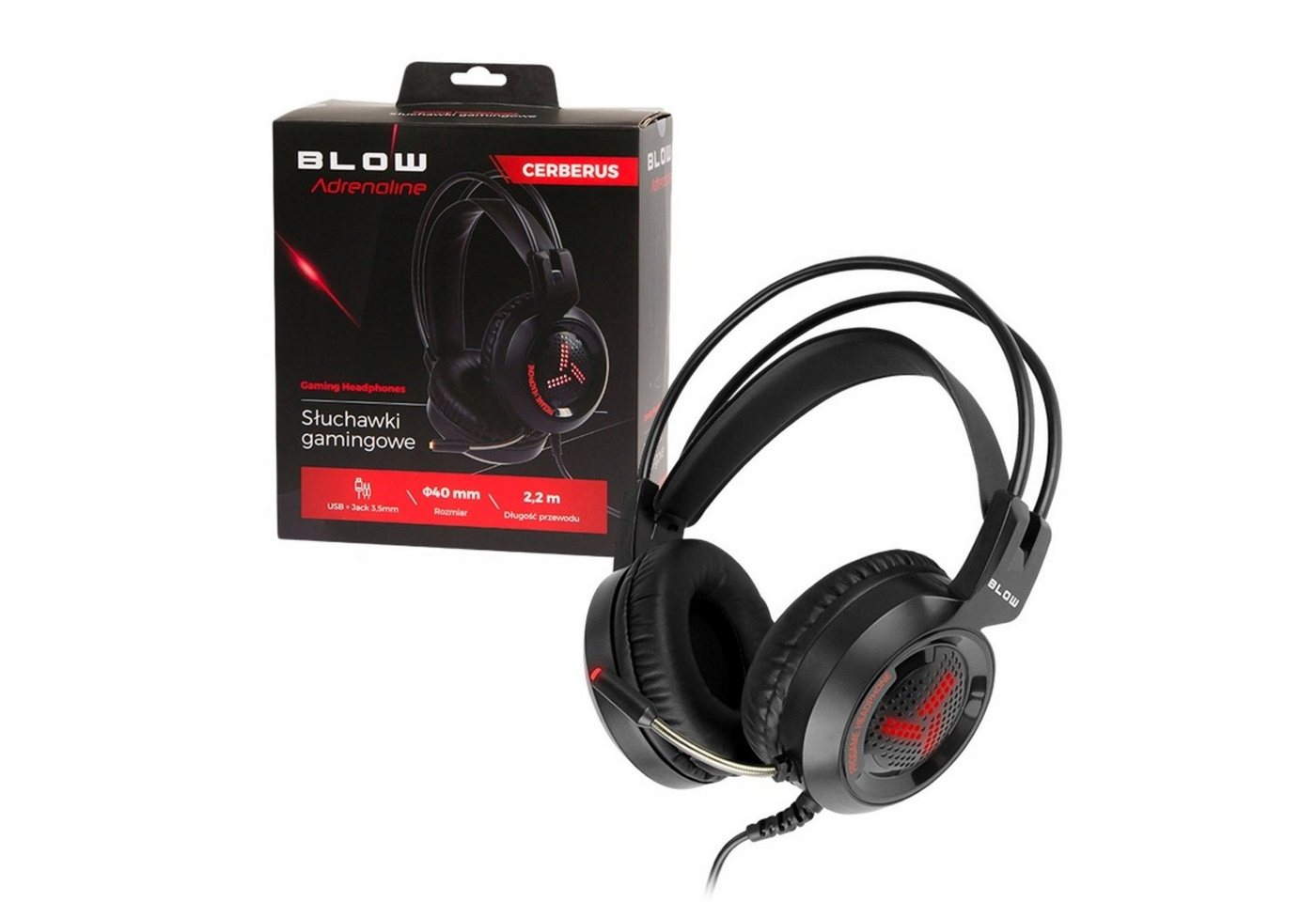 BLOW Gaming Headset für PC, Laptop mit Mikrofon Beleuchtung Over-Ear Over-Ear-Kopfhörer BLOW Gaming Headset für PC, Laptop mit Mikrofon Beleuchtung Over-Ear Over-Ear-Kopfhörer von BLOW