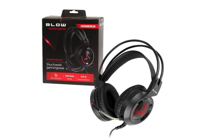 BLOW Gaming Headset für PC, Laptop mit Mikrofon Beleuchtung Over-Ear Over-Ear-Kopfhörer von BLOW