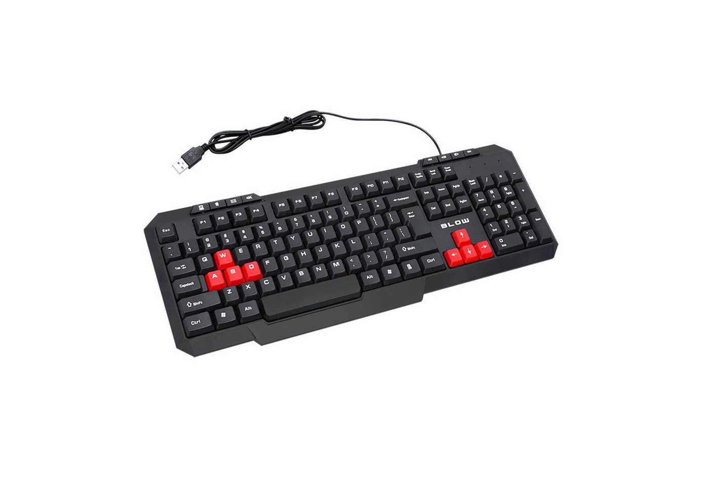 BLOW KP-105 Tastatur (QWERTY-Layout, Multimedia-Tasten) von BLOW