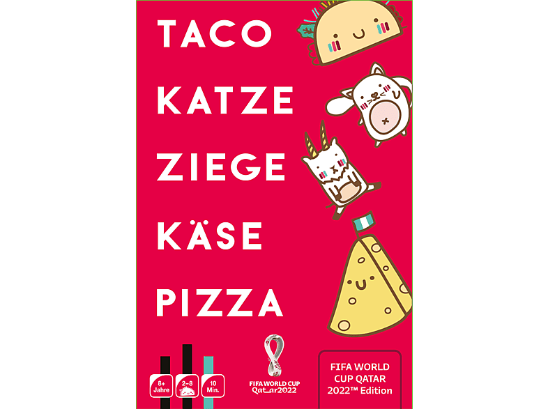 BLUE ORANGE Taco Katze Ziege Käse Pizza (FIFA-Edition) Partyspiel Mehrfarbig von BLUE ORANGE