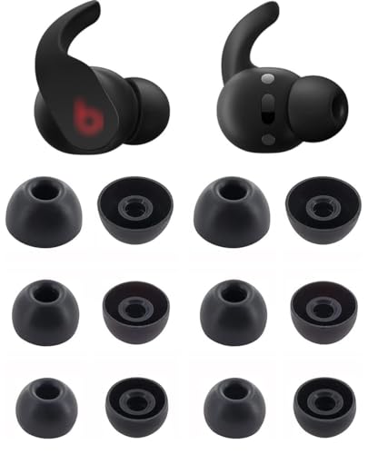 BLUEWALL Ohrstöpsel kompatibel mit Beats Fit Pro Ohrhörern, S/M/L, 3 Größen, weiche Silikon-Ohrstöpsel, Ersatz-Ohrstöpsel, kompatibel mit Beats Fit Pro, 6 Paar, Schwarz von BLUEWALL