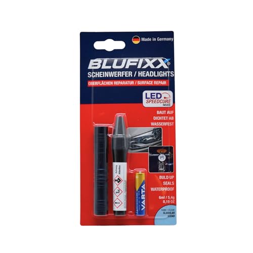 Blufixx-Pro Set Frontscheinwerfer Klar - PRO-EDITION 2024 - Reparaturstift für Kratzer und Risse in Auto Frontscheinwerfern und Rücklichtern, Lichthärtendes KFZ Reparatur- Gel mit LED Licht Blufixx-Pro Set Frontscheinwerfer Klar - PRO-EDITION 2024 - Reparaturstift für Kratzer und Risse in Auto Frontscheinwerfern und Rücklichtern, Lichthärtendes KFZ Reparatur- Gel mit LED Licht von BLUFIXX