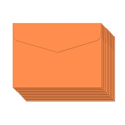 BLUGUL 50 Stück Mini Umschlag, 115x82mm, Geschenkkarte Umschlag, für Partyeinladungen Hochzeit Geburtstag Geschenk Grußkarten, Orange von BLUGUL