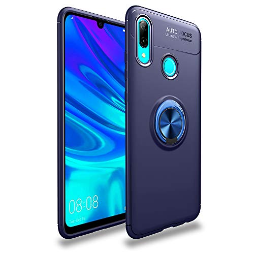 BLUGUL Kompatibel mit Huawei P Smart 2019 Hülle, 360 Grad Drehender Ring-Griff, Kompatibel mit Magnet Auto Halterung, Schutzhülle Handyhülle Case Cover für Huawei P Smart 2019 Blau von BLUGUL