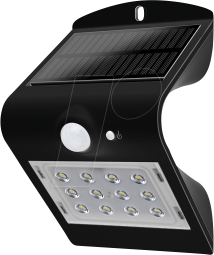 BLULAXA 48873 - LED-Solarleuchte, Strahler, mit Bewegungsmelder, 1,5 W, schwarz, von BLULAXA