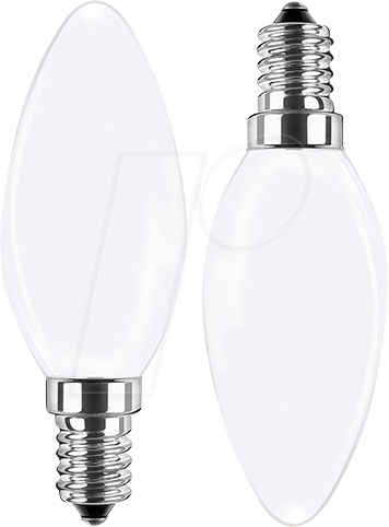 BLULAXA 49061 - LED Filament Lampe C35 E14 4,5W 470 lm WW opal Doppelpack von BLULAXA