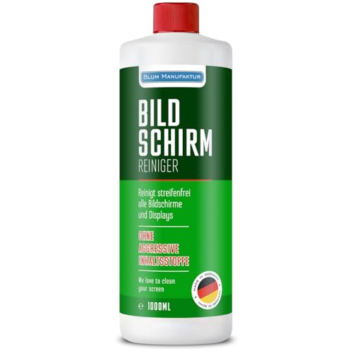 Blum Manufaktur 1 Liter Bildschirmreiniger Nachfüllflasche - Perfekte Reinigung Aller Bildschirme und Displays. Streifenfrei ohne Schlieren. von BLUM MANUFAKTUR