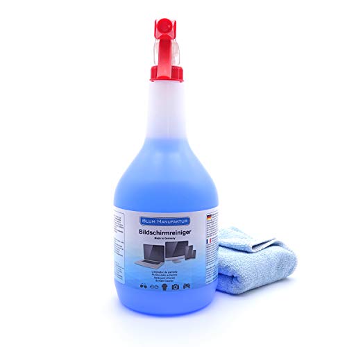 Blum - 1000ml Bildschirmreiniger Displayreiniger + Mikrofasertuch 30x30 cm - Absolut streifenfreie Reinigung Aller Bildschirme und Displays. Blum - 1000ml Bildschirmreiniger Displayreiniger + Mikrofasertuch 30x30 cm - Absolut streifenfreie Reinigung Aller Bildschirme und Displays. von BLUM MANUFAKTUR