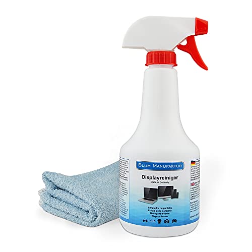 Blum Manufaktur - 500ml Displayreiniger + Mikrofasertuch 30x30 cm - Bildschirmreiniger für eine streifenfreie Reinigung Aller Bildschirme und Displays. Blum Manufaktur - 500ml Displayreiniger + Mikrofasertuch 30x30 cm - Bildschirmreiniger für eine streifenfreie Reinigung Aller Bildschirme und Displays. von BLUM MANUFAKTUR