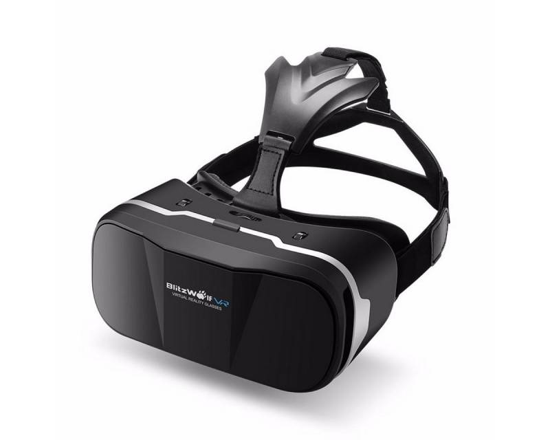 BLiTZWOLF BW-VR3 Virtual-Reality-Brille (2x Mitsubishi PMMA Lens px, Besonders ergonomisches Kunstleder Kissen, für einen guten Halt ohne Druck) von BLiTZWOLF