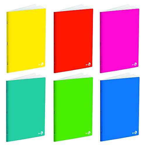 BM BeMore 0120422 Maxi PPL Color Heft A4, Lineatur 4F, kariert mit Rand, Papier 80 g/m², verschiedene Farben, 10 Stück von BM BeMore