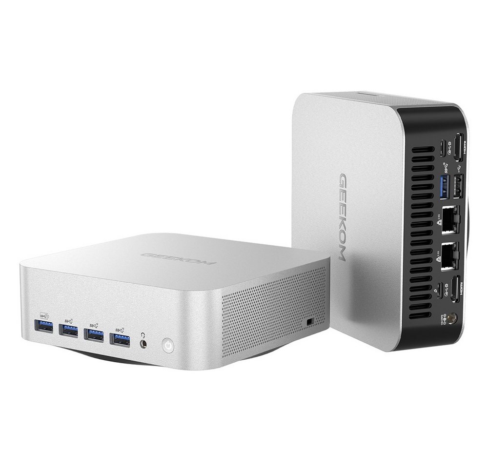 BMAX A8 Max AI AMD Ryzen 9 8945HS 8 Kerne Max 5,2 GHz, 32GB + 2TB Mini-PC (AMD AMD Ryzen 9 8945HS, 32 GB RAM, 2048 GB SSD, 2*USB4 + 2*HDMI2.0 8K Quad-Displays, IceBlast 2.0-Kühlsystem) von BMAX