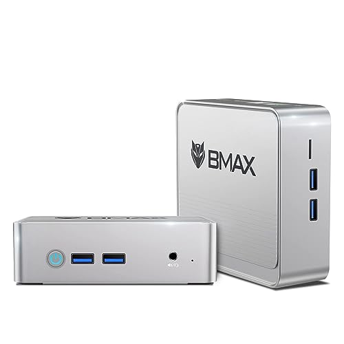 BMAX B3 Mini-PC 8 GB DDR4 256 GB SSD N5095 (bis zu 2,9 GHz), 4C/4T W11 Pro Mini-Desktop-Computer, WiFi/BT/HDMIx2-Unterstützung, 4K-Dual-Screen-Display, Wake-on-LAN, automatisches Einschalten von BMAX