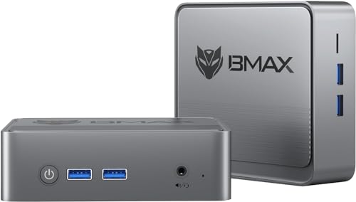 BMAX Mini PC B3 N5095 (bis zu 2,9 GHz) 8GB RAM/256 GB SSD W-11 Pro Ubuntu Linux Mini Desktop Computer 4K Dual Screen Display WiFi5/Dual HDMI/USB 3.0/BT4.2 Kleiner PC für Büro/Schule von BMAX