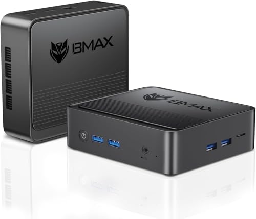 BMAX Mini PC B3 N5095 (bis zu 2,9 GHz) 8GB RAM/256 GB SSD W-11 Pro Ubuntu Linux Mini Desktop Computer 4K Dual Screen Display WiFi5/Dual HDMI/USB 3.0/BT4.2 Kleiner PC für Büro/Schule von BMAX