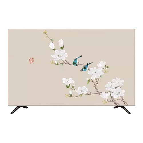 BMOZRM TV-Abdeckung, Elastischer Schutz, LED-LCD-Plasma-Bildschirme, TV-Schutz, Verschiedene Vollständige Fernsehgehäuse, Weiche Schutzhülle for TV-Displays (Color : White flower-B, Size : 42-50 inc BMOZRM TV-Abdeckung, Elastischer Schutz, LED-LCD-Plasma-Bildschirme, TV-Schutz, Verschiedene Vollständige Fernsehgehäuse, Weiche Schutzhülle for TV-Displays (Color : White flower-B, Size : 42-50 inc von BMOZRM