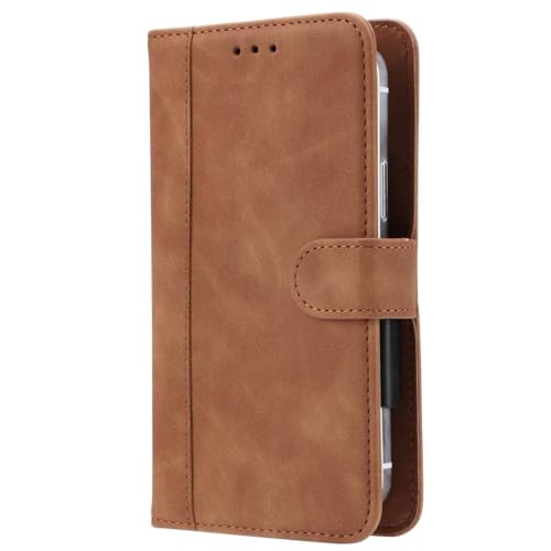 BMPNLSZ Handyhülle für Honor X70i Hülle Leder, Premium Leder Flip Case Schutzhülle Tasche Handytasche für Honor X70i Handy Hüllen Cover (6,7") - Braun-XHDFG von BMPNLSZ