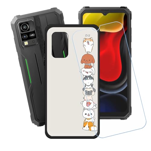 BMPNLSZ Hülle für Blackview BV4800 SE (6,56") + HD Panzerglas, Sanft Handyhülle Silikon Schutzhülle Cover TPU Case Handy Tasche Handytasche - Panzerglasfolie Schutzfolie - LH62 von BMPNLSZ
