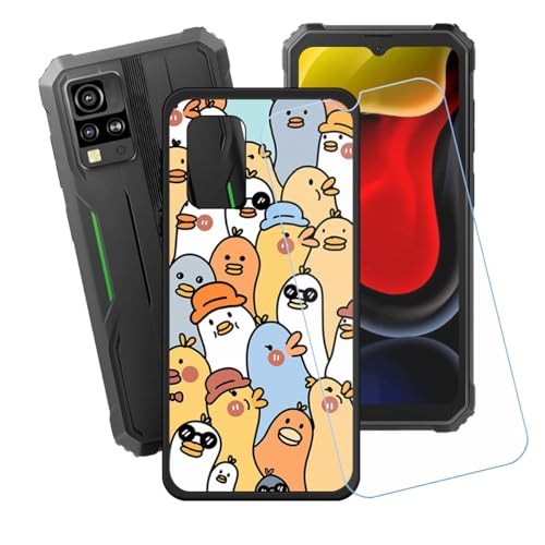 BMPNLSZ Hülle für Blackview BV4800 SE (6,56") + HD Panzerglas, Sanft Handyhülle Silikon Schutzhülle Cover TPU Case Handy Tasche Handytasche - Panzerglasfolie Schutzfolie - LH74 von BMPNLSZ