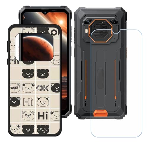 BMPNLSZ Hülle für Blackview BV6200 Pro (6,56") + HD Panzerglas, Sanft Handyhülle Silikon Schutzhülle Cover TPU Case Handy Tasche Handytasche - Panzerglasfolie Schutzfolie - LH75 von BMPNLSZ