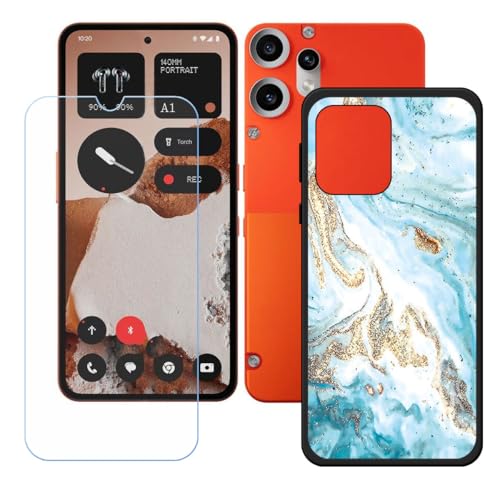 BMPNLSZ Hülle für CMF Phone 2 Pro + HD Panzerglas, Sanft Handyhülle Silikon Schutzhülle Cover TPU Case Handy Tasche Handytasche - Panzerglasfolie Schutzfolie für (6,77") - LH33 von BMPNLSZ