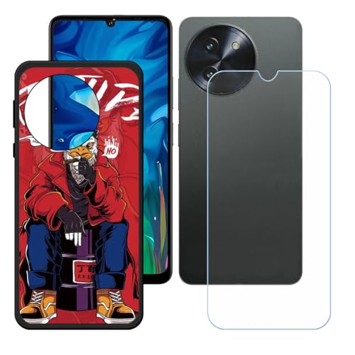BMPNLSZ Hülle für Doogee Note 59 Pro (6,75") + HD Panzerglas, Sanft Handyhülle Silikon Schutzhülle Cover TPU Case Handy Tasche Handytasche - Panzerglasfolie Schutzfolie - LH41 von BMPNLSZ