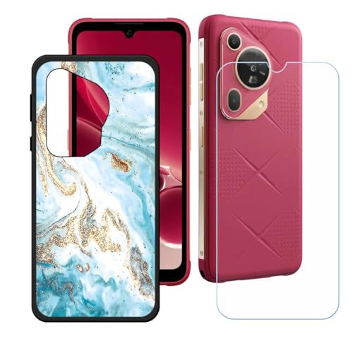 BMPNLSZ Hülle für Fossibot F112 Pro + HD Panzerglas, Sanft Handyhülle Silikon Schutzhülle Cover TPU Case Handy Tasche Handytasche - Panzerglasfolie Schutzfolie für (6,88") - LH33 von BMPNLSZ