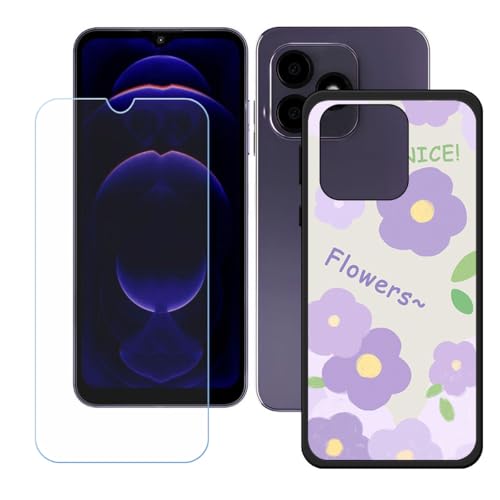 BMPNLSZ Hülle für Hotwav Note 15 + HD Panzerglas, Sanft Handyhülle Silikon Schutzhülle Cover TPU Case Handy Tasche Handytasche - Panzerglasfolie Schutzfolie für (6,6") - LH92 von BMPNLSZ