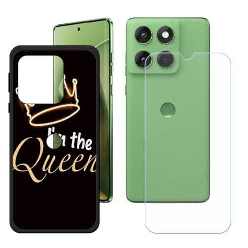 BMPNLSZ Hülle für Motorola Edge 60 + HD Panzerglas, Sanft Handyhülle Silikon Schutzhülle Cover TPU Case Handy Tasche Handytasche - Panzerglasfolie Schutzfolie für (6,67") - LH26 von BMPNLSZ