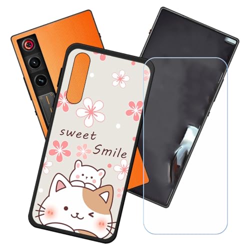 BMPNLSZ Hülle für Nubia Red Magic 10 Air + HD Panzerglas, Sanft Handyhülle Silikon Schutzhülle Cover TPU Case Handy Tasche Handytasche - Panzerglasfolie Schutzfolie für (6,8") - LH64 von BMPNLSZ