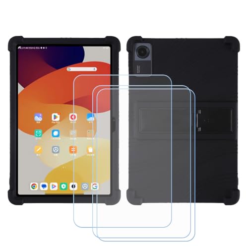 BMPNLSZ Hülle für Odea S11 + 3 HD Panzerglas, Sanft Handyhülle Silikon Schutzhülle Cover TPU Case Handy Tasche Handytasche - Panzerglasfolie Schutzfolie für (10,95") - Nero von BMPNLSZ