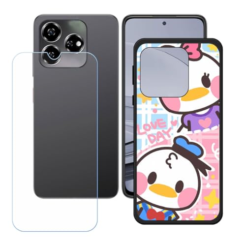 BMPNLSZ Hülle für ZTE Blade V60 + HD Panzerglas, Sanft Handyhülle Silikon Schutzhülle Cover TPU Case Handy Tasche Handytasche - Panzerglasfolie Schutzfolie für (6,72") - KE116 von BMPNLSZ
