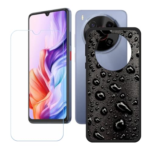 BMPNLSZ Hülle für ZTE Blade V70 Max + HD Panzerglas, Sanft Handyhülle Silikon Schutzhülle Cover TPU Case Handy Tasche Handytasche - Panzerglasfolie Schutzfolie für (6,9") - LH47 von BMPNLSZ