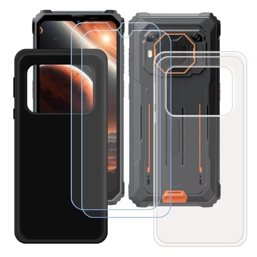 BMPNLSZ Schwarz + Transparent Hülle für Blackview BV6200 Pro (6,56") + [2 Stück] HD Panzerglas, Handyhülle Silikon Schutzhülle Cover TPU Case Handytasche - Panzerglasfolie Schutzfolie von BMPNLSZ