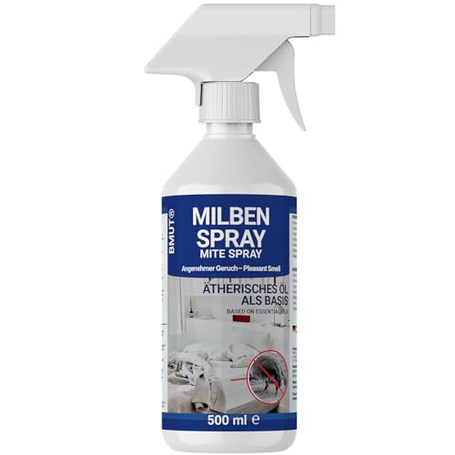 500ml Milbenspray für Matratzen | 100% giftfrei | Bettwäsche | Polster | Textil | Hausstaubmilben Spray | bei Allergie von BMUT