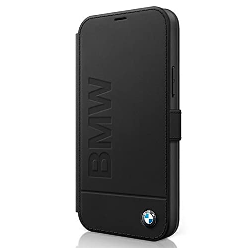 BMW BMFLBKP12SSLLBK Book Signature Hülle für iPhone 12 Mini 5,4" schwarz von BMW