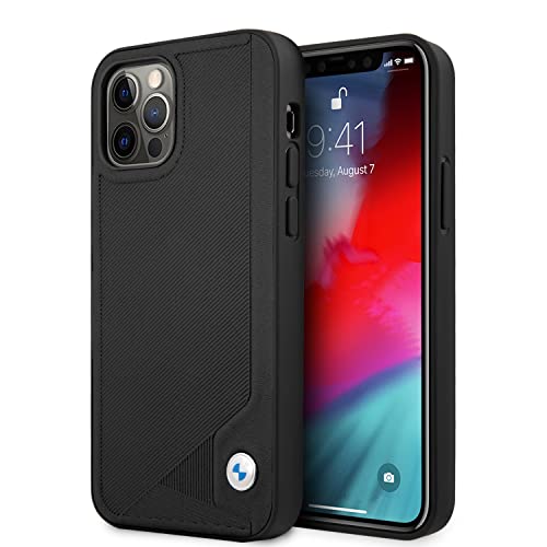BMW BMHCP12LRCDPK Hülle für iPhone 12 Pro Max 6,7" schwarz Leather Deboss von BMW