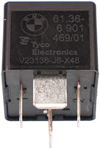 BMW Black 12 Volt Auto Relay Tyco V23136-J6-X48 61366901469 Genuine von BMW