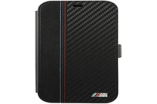 BMW Etui, Book M Collection PU Carbon Stripe Hülle für iPhone 12 Pro Max 6,7" schwarz von BMW