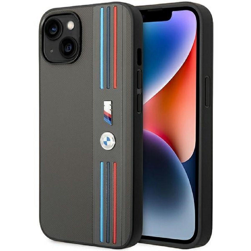 BMW Handyhülle Case iPhone 14 Plus Kunststoff Tricolor grau 6,7 Zoll, Kantenschutz von BMW