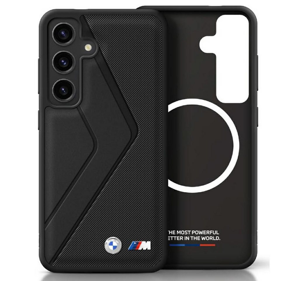BMW Handyhülle Galaxy S25 MagSafe geprägt Kunstleder schwarz Logo Metall 6,2 Zoll, Kantenschutz BMW Handyhülle Galaxy S25 MagSafe geprägt Kunstleder schwarz Logo Metall 6,2 Zoll, Kantenschutz von BMW