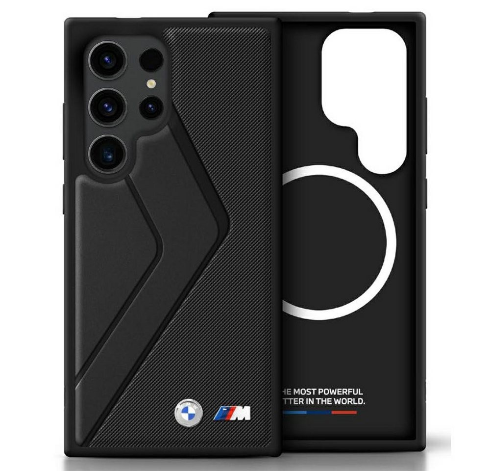 BMW Handyhülle Galaxy S25 Ultra MagSafe geprägt Kunstleder schwarz Logo Metall 6,9 Zoll, Kantenschutz BMW Handyhülle Galaxy S25 Ultra MagSafe geprägt Kunstleder schwarz Logo Metall 6,9 Zoll, Kantenschutz von BMW