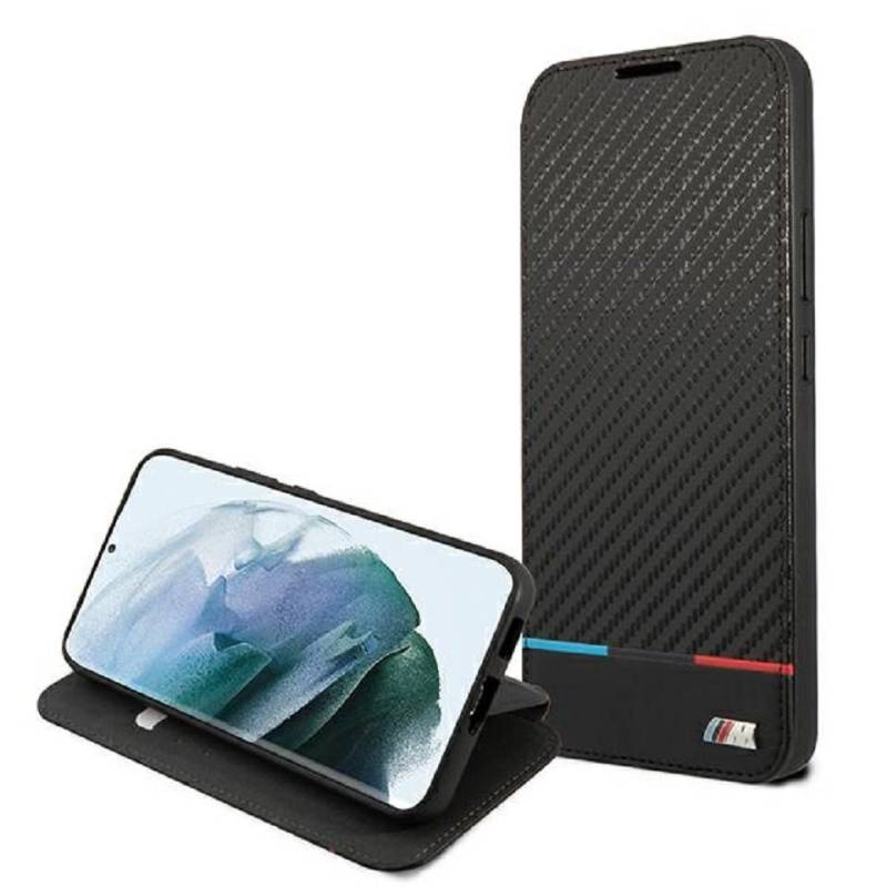 BMW Handyhülle Samsung Galaxy S22 Plus Bookcase Cover Kunstleder schwarz 6,6 Zoll, Kartenfächer von BMW